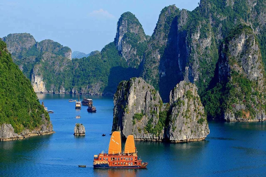 halong bay in Vietnam Adventure - 12 Days